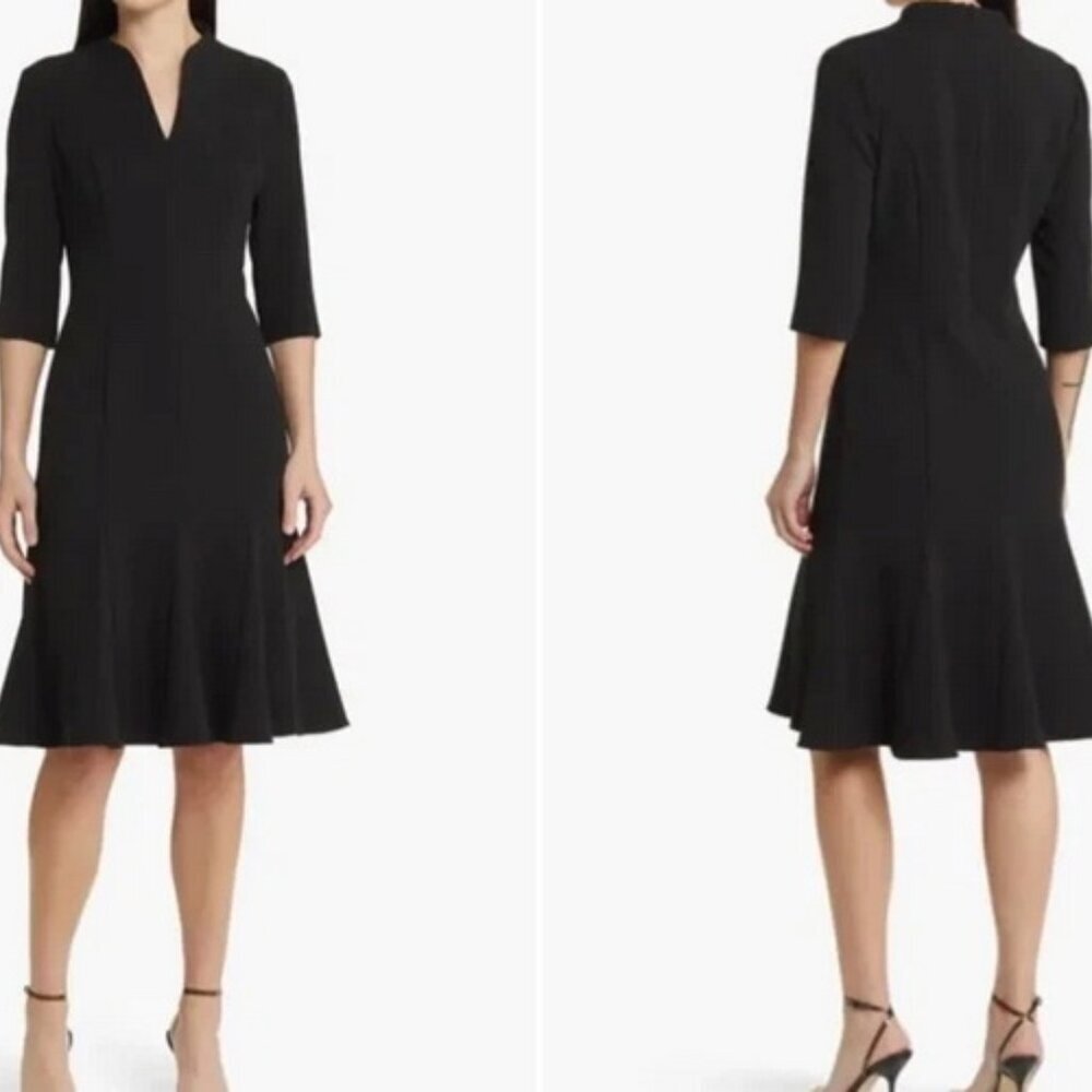 Black Halo Black Allic High Neck Dress